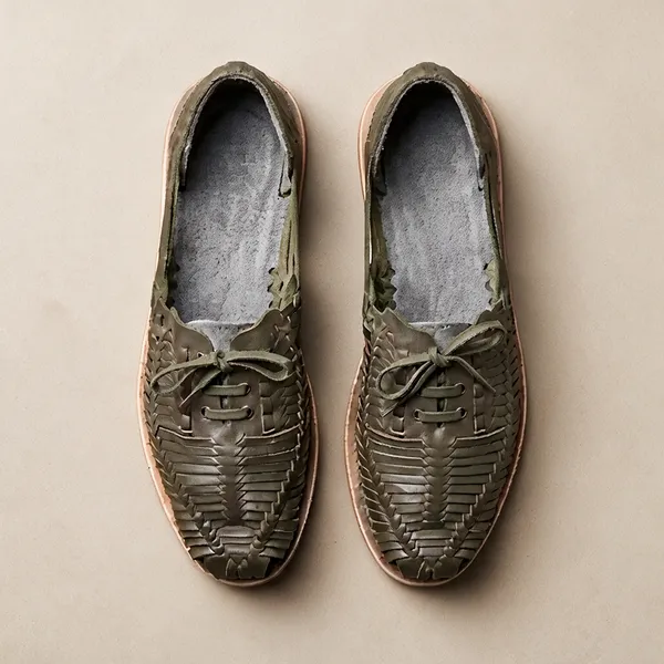 Grey_Woven_Lace-Up_Casual_Shoes__For_Men