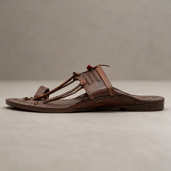 Brown_Leather_Ethnic_Sandals__For_Unisex