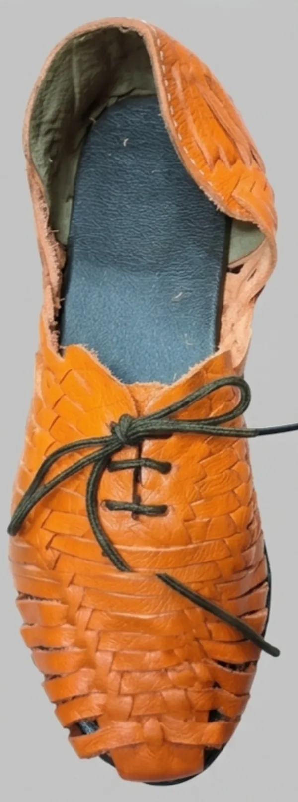 Tan_Leather_Woven_Lace-Up_Shoes_for_Woman