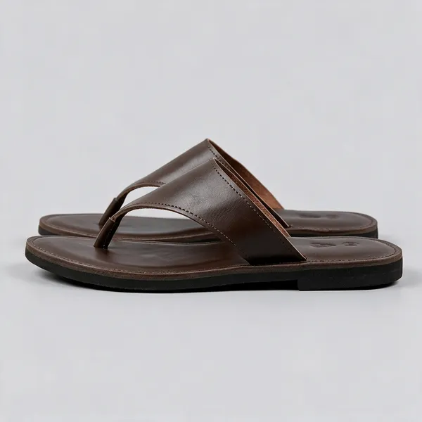 Brown_Leather-Style_Thong_Sandals__For_Unisex