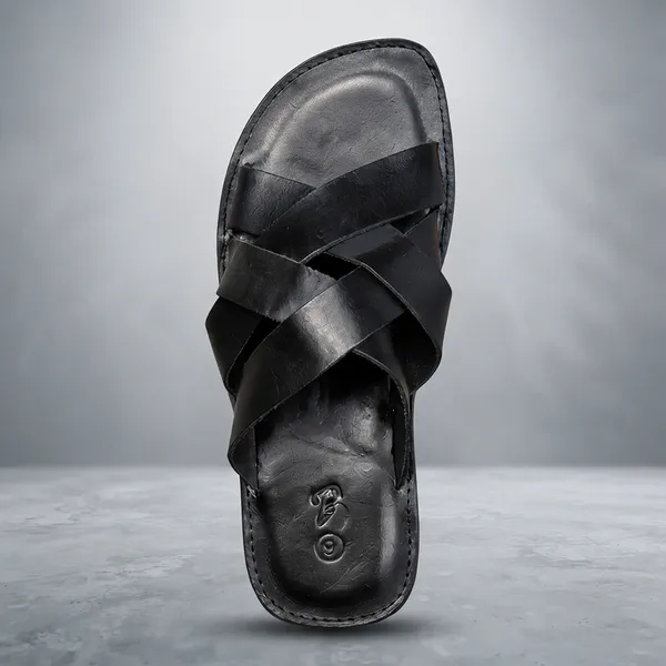Black_Cross_Strap_Flat_Sandals__For_Unisex