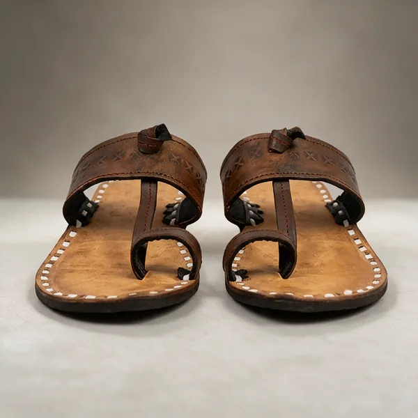 Brown_Leather_Casual_Sandals__For_Unisex