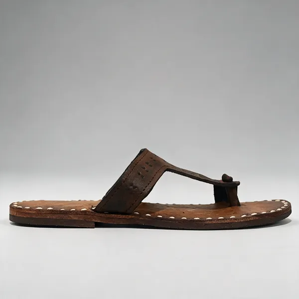 Brown_Leather_Casual_Sandals__For_Unisex