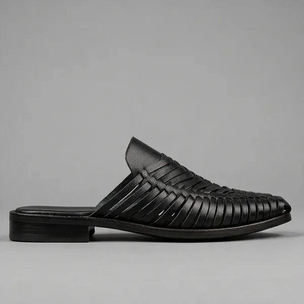 Black_Woven_Slip-On_Mules__For_Unisex