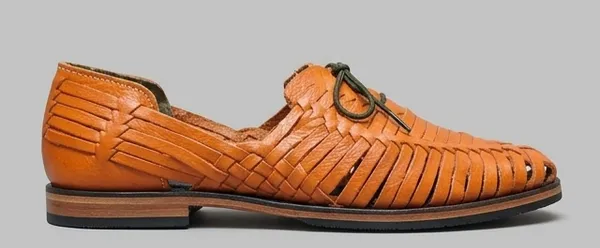 Tan_Leather_Woven_Lace-Up_Shoes_for_Woman