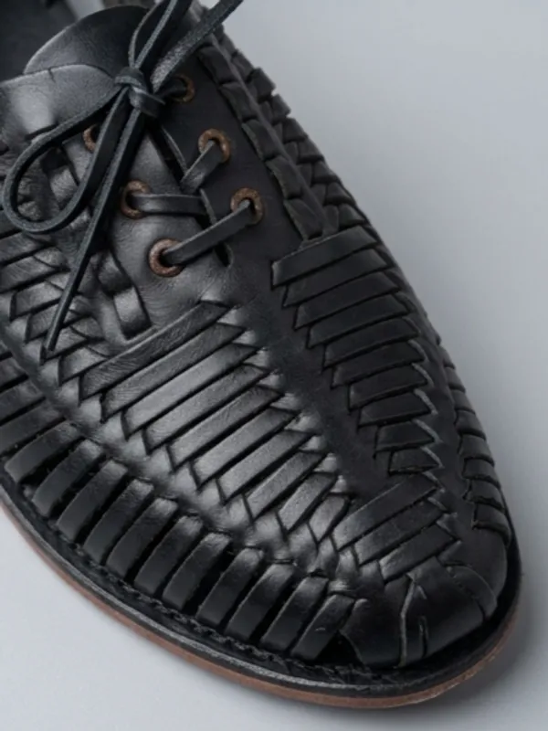 Black_Woven_Lace-Up_Shoes_for_Men