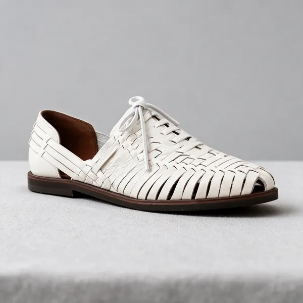 White_Woven_Casual_Shoes__For_Unisex