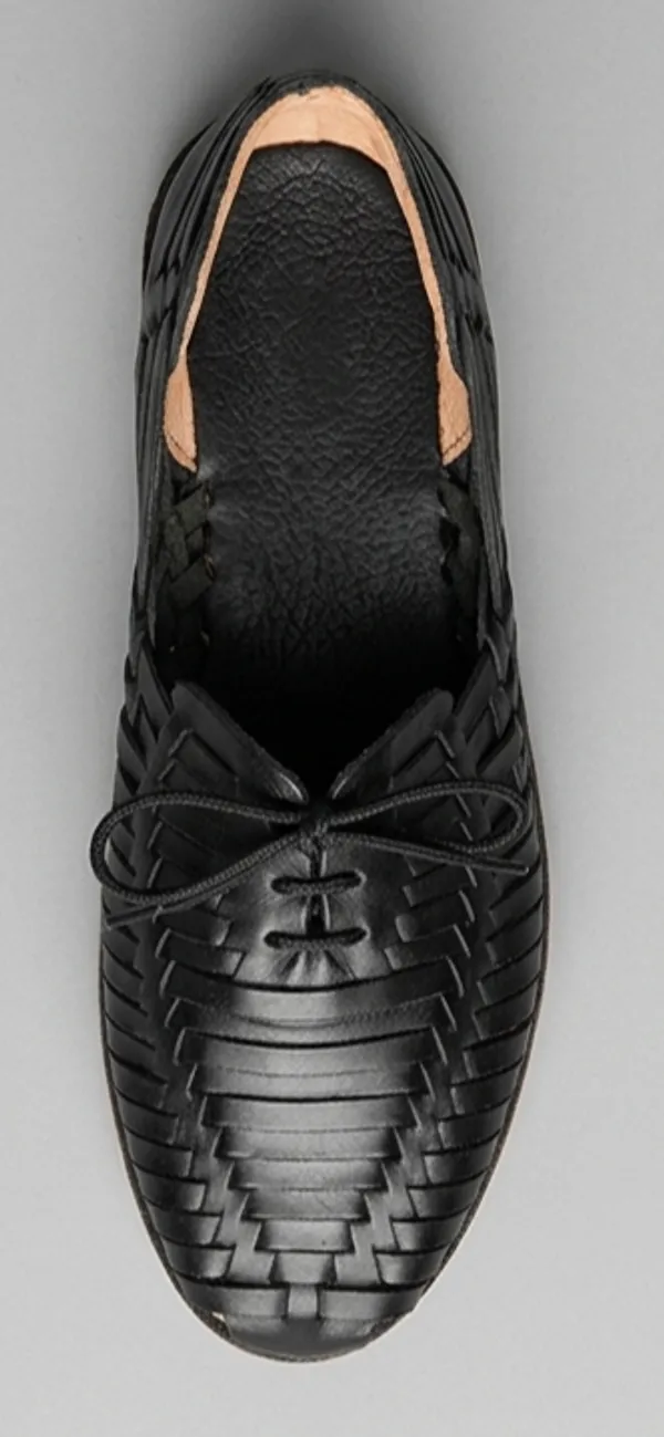 Black_Woven_Lace-Up_Casual_Shoes_for_Men