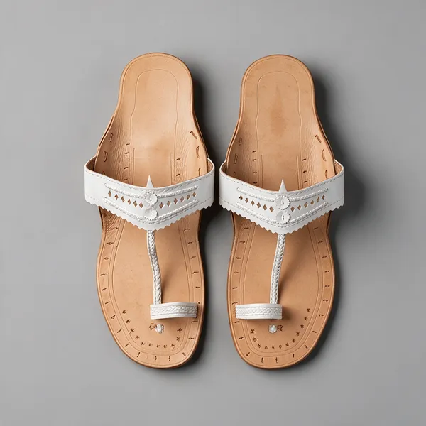 White_Embellished_Low_Heel_Sandals__For_Women