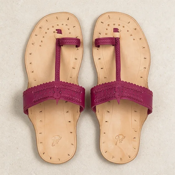 Magenta_Embroidered_Flat_Sandals__For_Women
