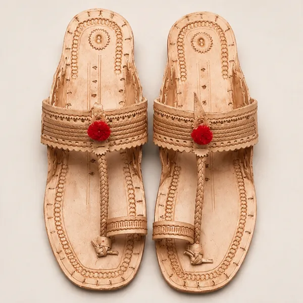 Tan_Embellished_Traditional_Sandals__For_Women