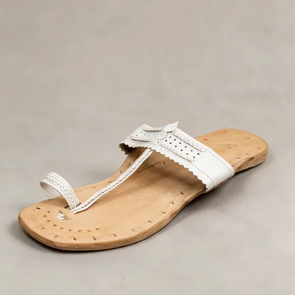 White_Flat_Toe_Loop_Sandals__For_Women