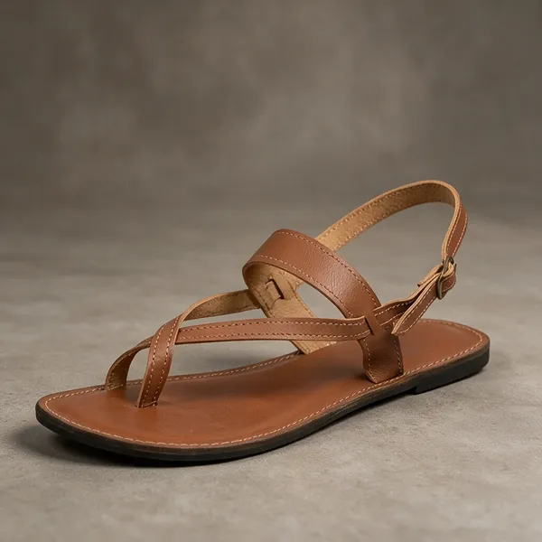 Brown_Flat_Sandals__For_Unisex