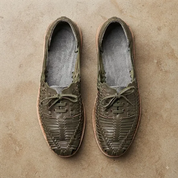 Grey_Woven_Lace-Up_Casual_Shoes_For_Men