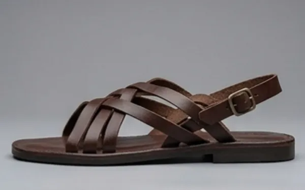 Brown_Leather_Strappy_Sandals_for_Woman
