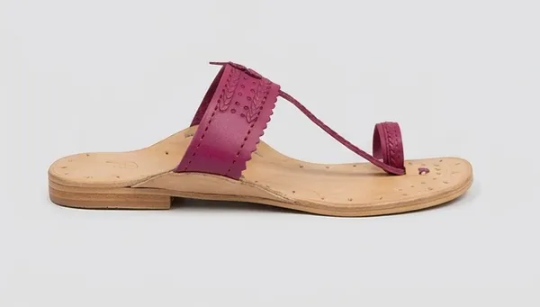 Magenta_Embroidered_Flat_Sandals_for_Woman