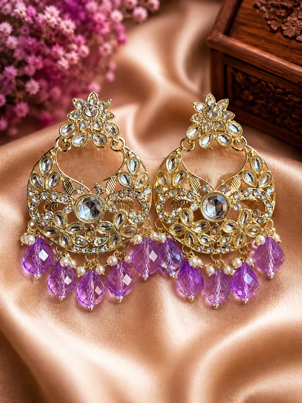 Gold_Alloy_Crystal_Floral_Chandelier_Earrings_For_Women_Pack_Of_2