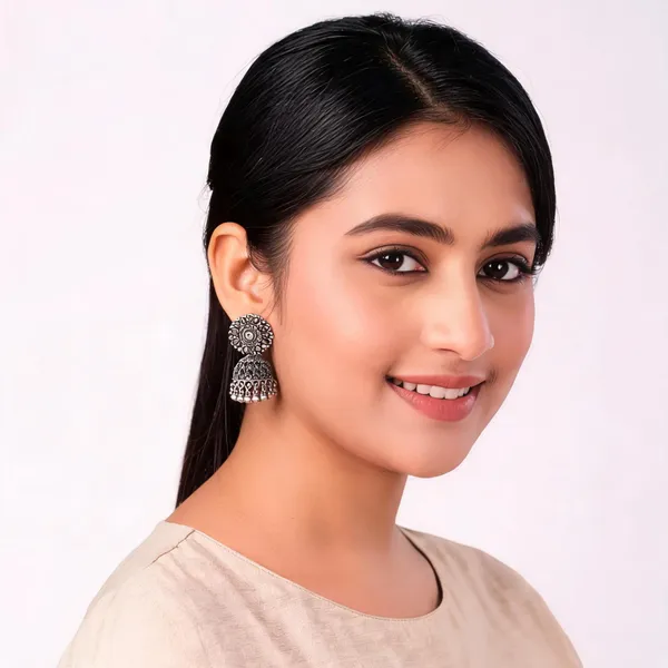 Silver_Oxidized_Alloy_Floral_Stone_Jhumka_Earrings_For_Women_Pack_Of_2
