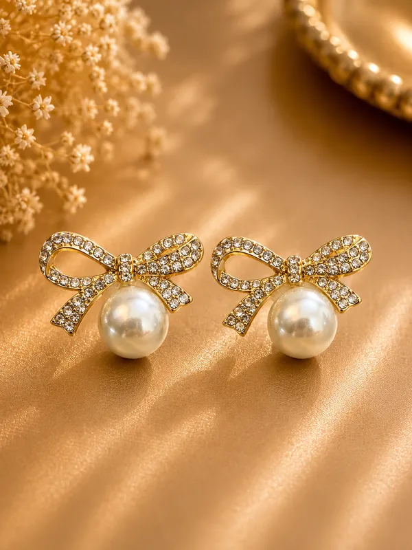 Gold_Alloy_Pearl_Bow_Drop_Earrings_For_Women_Pack_Of_3