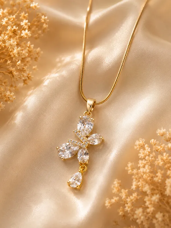 Gold_Anti_Tarnish_Crystal_Butterfly_Pendant_Necklace_For_Women