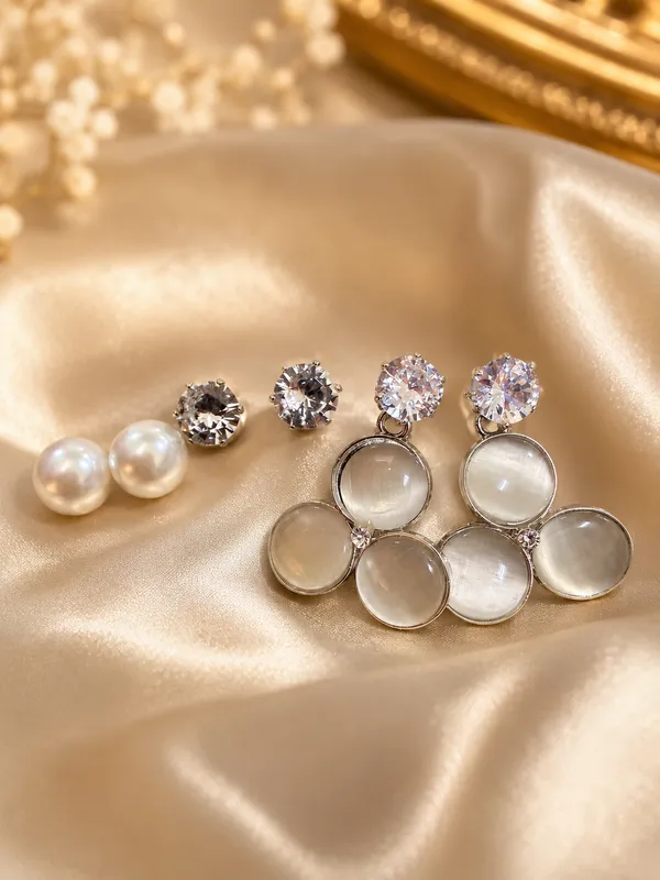 Silver_Alloy_Crystal_Drop_Earrings_For_Women_Pack_Of_3