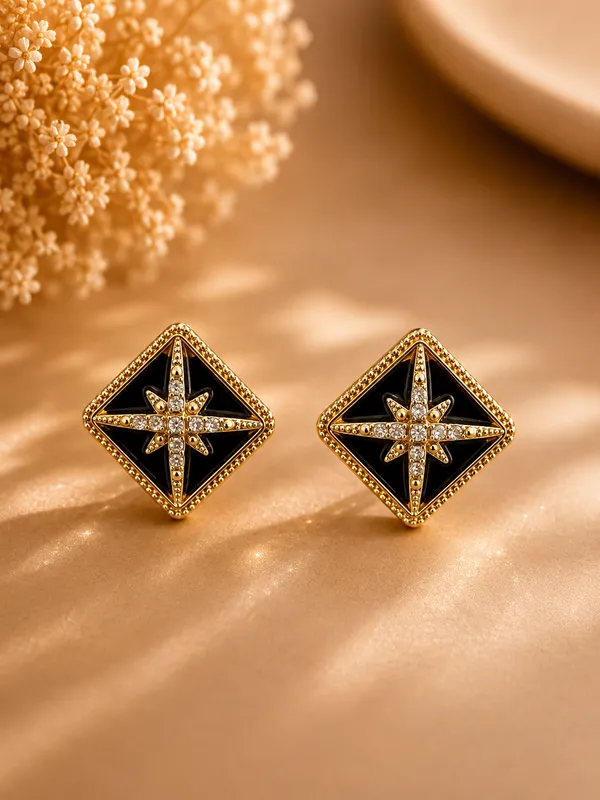 Gold_Tone_Steel_Geometric_Starburst_Stud_Earrings_For_Women_Pack_Of_3
