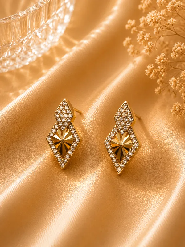 Gold_Alloy_Rhinestone_Geometric_Drop_Earrings_For_Women_Pack_Of_3