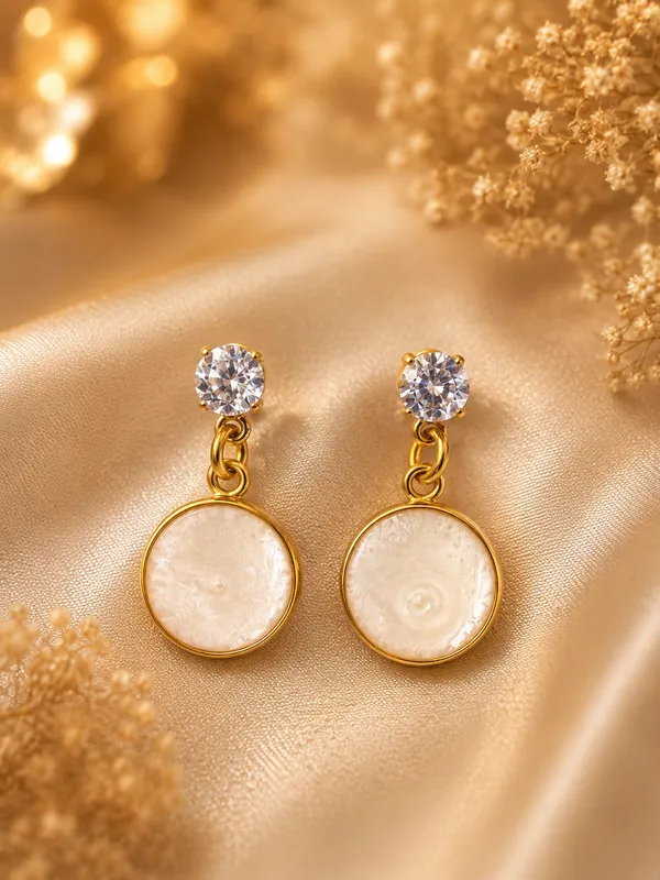 Gold_Alloy_Iridescent_Round_Drop_Earrings_For_Women_Pack_Of_3