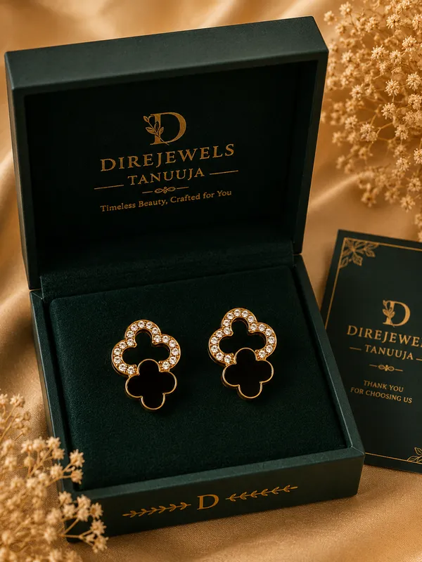 Gold_Steel_Clover_Stud_Earrings_For_Women_Pack_Of_3