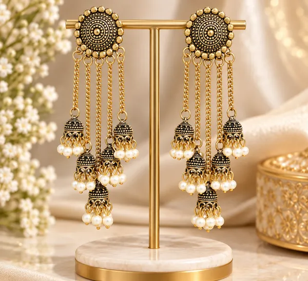 Black_&_Pearl_Jhumka_Earrings