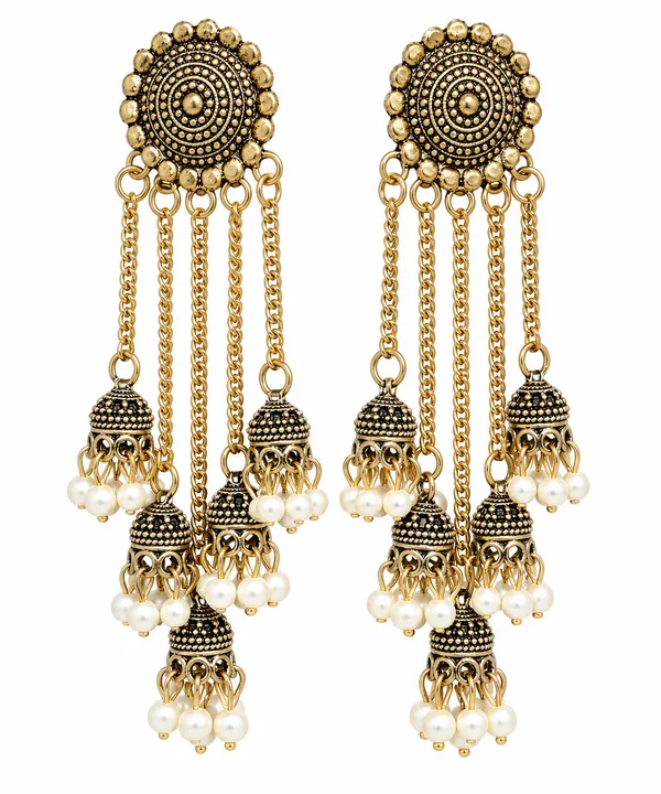 Black_&_Pearl_Jhumka_Earrings