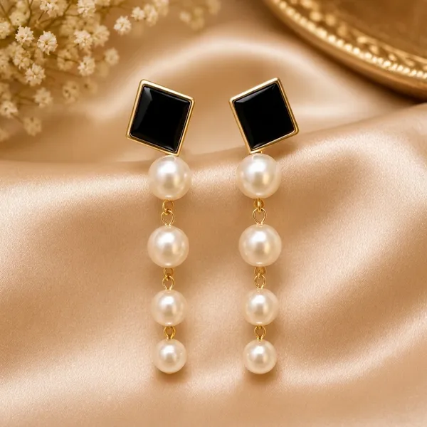 Black_Plastic_Square_Pearl_Drop_Earrings_For_Women_Pack_Of_3