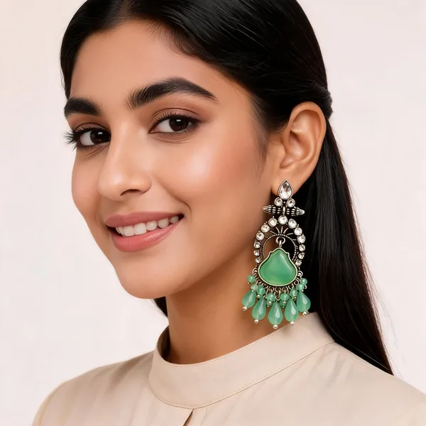 Green_Stone_Crystal_Chandelier_Earrings_For_Women