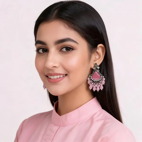 Pink_Alloy_Teardrop_Stone_Chandelier_Earrings_For_Women