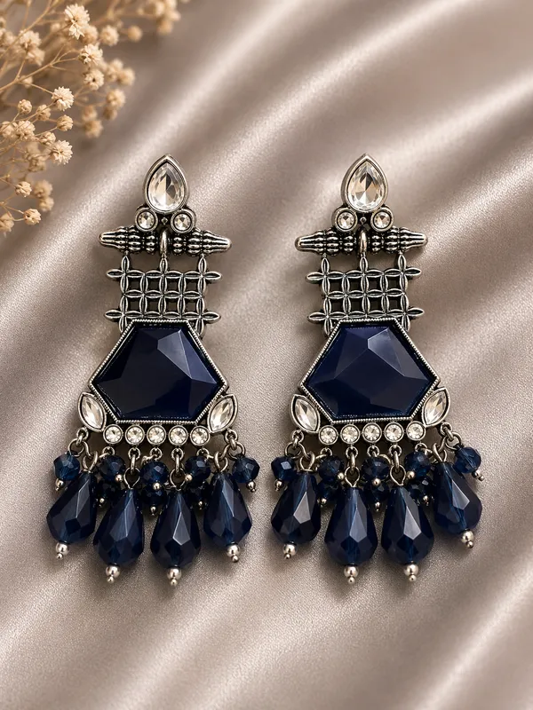 Blue_Alloy_Chandelier_Earrings_For_Women
