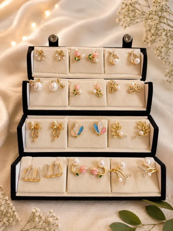 Gold_Alloy_Pearl_Accent_Earrings_Set_For_Women