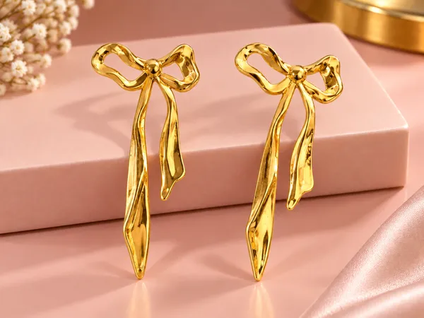 Golden_Bow_Drop_Earrings