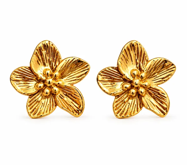Golden_Floral_Statement_Stud_Earrings