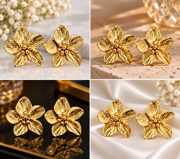 Golden_Floral_Statement_Stud_Earrings