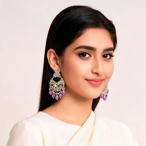 Gold_Alloy_Crystal_Floral_Chandelier_Earrings_For_Women_Pack_Of_2
