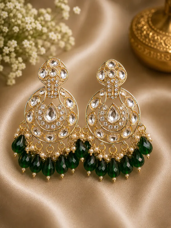 Gold_Tone_Steel_Crystal_Pearl_Chandelier_Earrings_For_Women