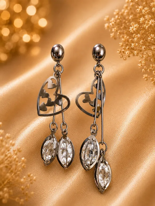Silver_Alloy_Heart_Openwork_Drop_Earrings_For_Women_Pack_Of_3