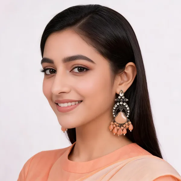 Peach_Alloy_Stone_Chandbali_Earrings_For_Women