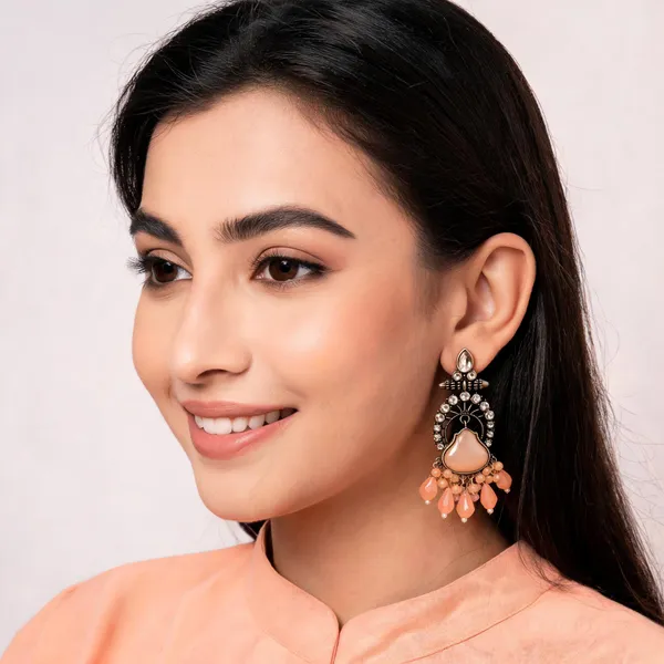 Peach_Alloy_Stone_Chandbali_Earrings_For_Women