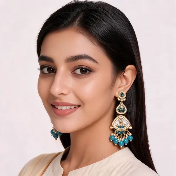 Blue_Gold_Alloy_Stone_Embellished_Drop_Earrings_For_Women