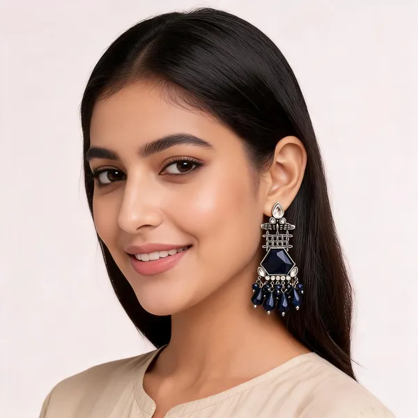 Blue_Alloy_Chandelier_Earrings_For_Women