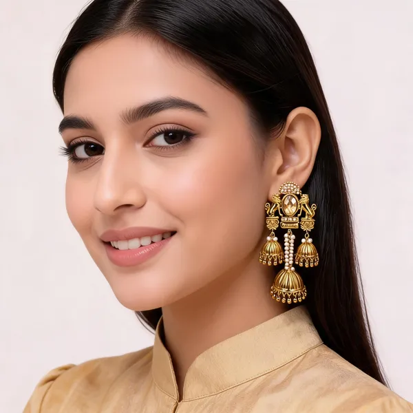 Gold_Alloy_Pearl_Stone_Embellished_Jhumka_Earrings_For_Women