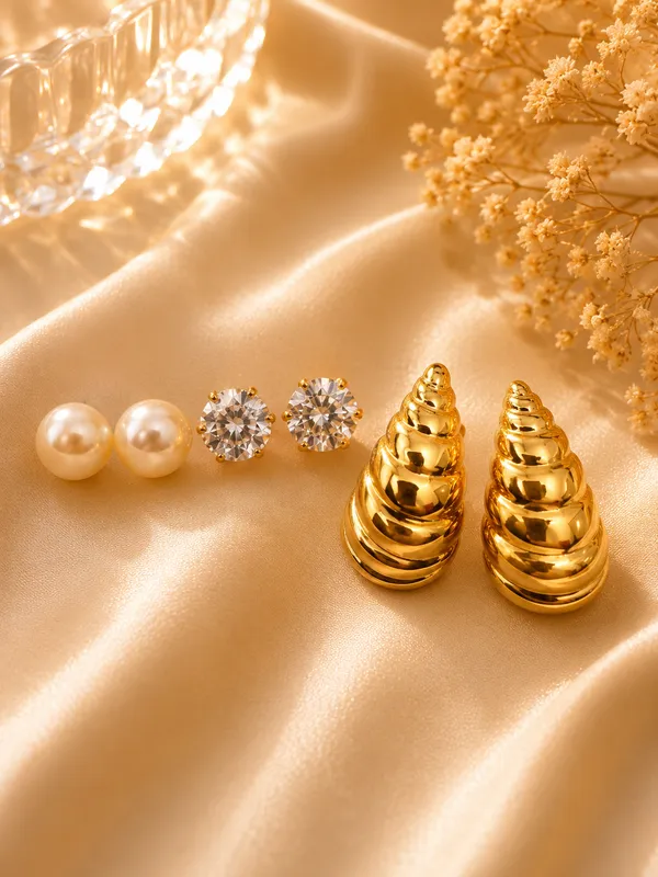 Gold_Alloy_Tiered_Spiral_Stud_Earrings_For_Women_Pack_Of_3