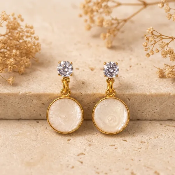 Gold_Alloy_Iridescent_Round_Drop_Earrings_For_Women_Pack_Of_3