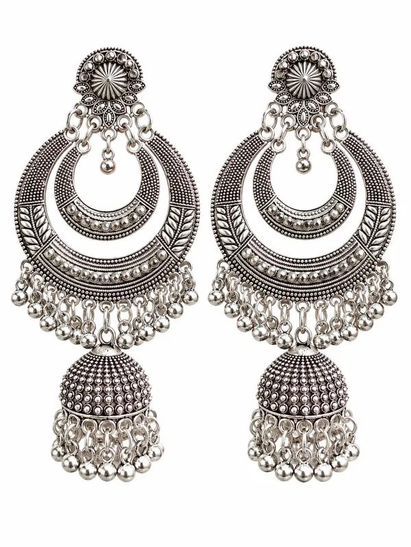 Oxidised_Silver_Chandbali_Jhumka_Earrings